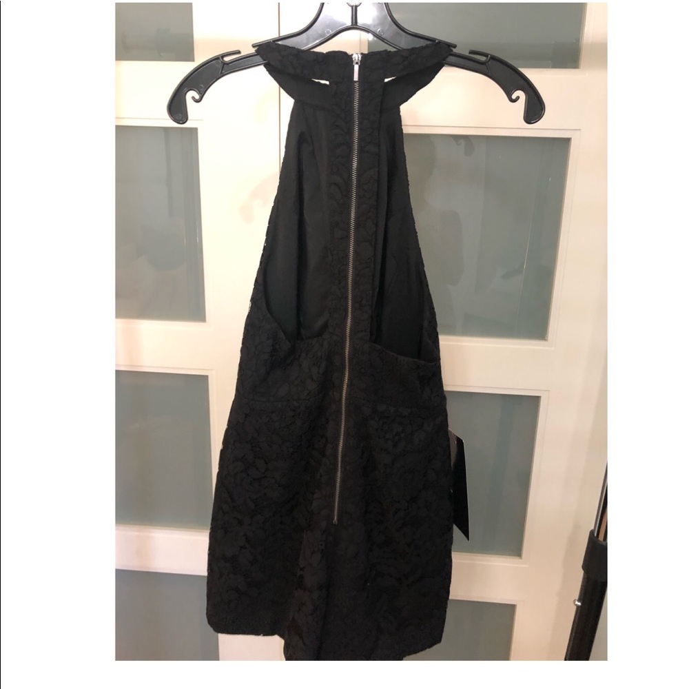 NWT bebe corded lace romper Black (4) - Picture 3 of 5